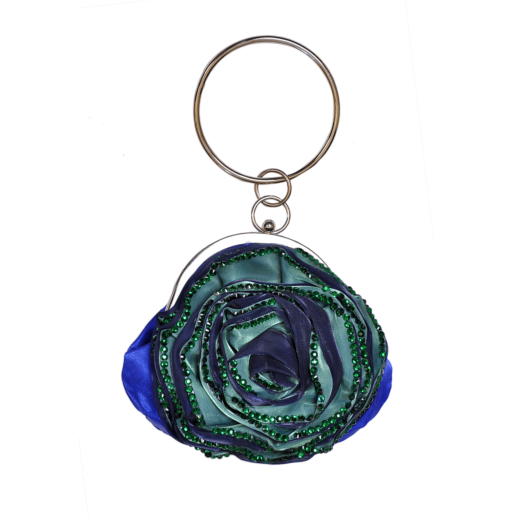 Emerald Green Floral Soirée Clutch  - fosousss