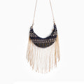 Half-moon Detail Bag (Velvet Dark Blue)  - fosousss