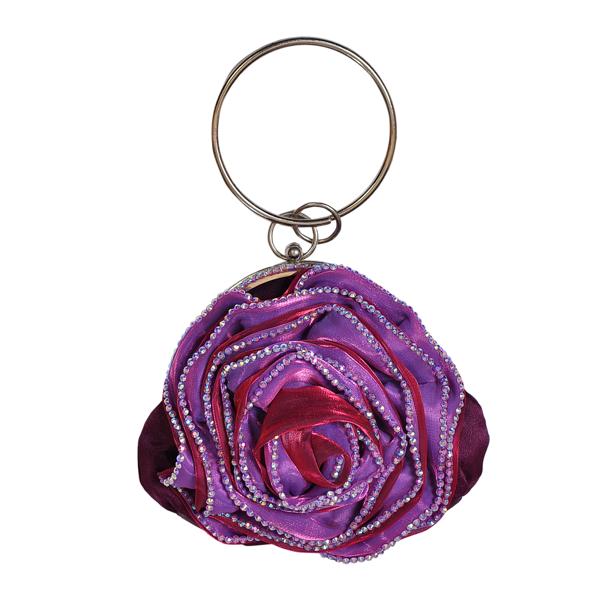 Magenta Floral Soirée Clutch  - fosousss