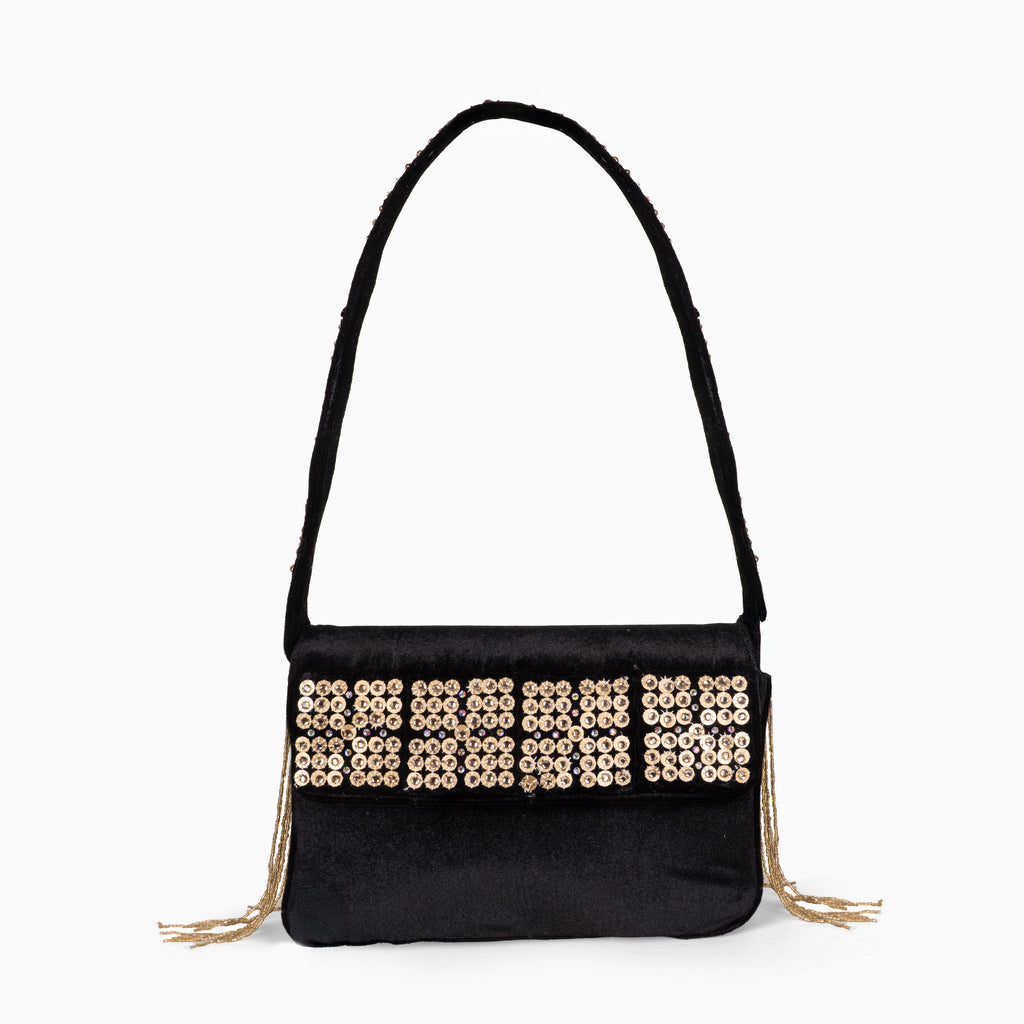 Golden Spark Elegance Shoulder Bag